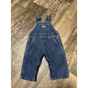 OshKosh B’Gosh Bib Overalls Vestbak Denim Jeans 6 months USA Vintage